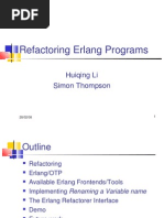 Refactoring Erlang Programs