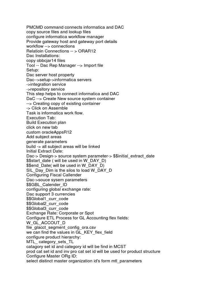 Pmcmd Command Connects Informatica And Dac Pdf