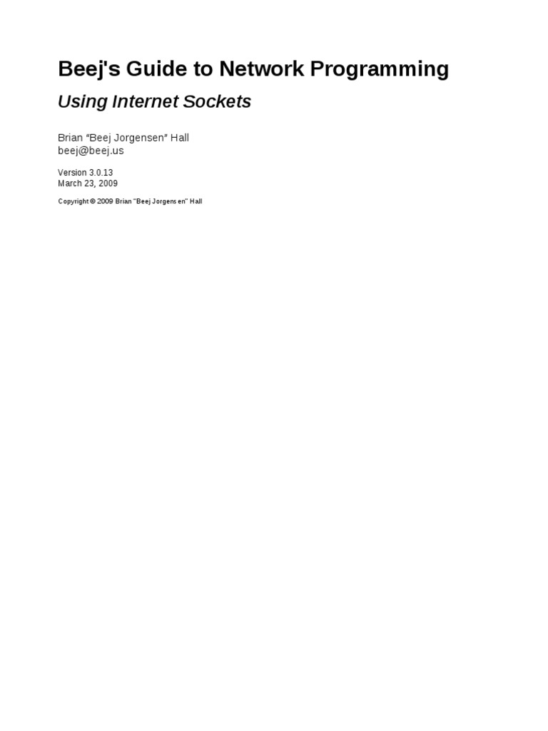 Guide To Network Programming | PDF | Internet Protocol Suite ...