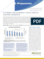 GRADE Analisis y Propuestas Impacto de Juntos en Nutricion Temprana Boletin21 Enero 2013 - 21 PDF