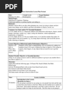 Download Kindergarten Math Lesson Plan by lionheart101313 SN218746050 doc pdf