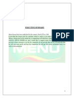 Menu Strategic Management project 