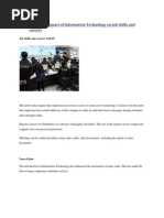 assess the impact of information technology on job skills and careers