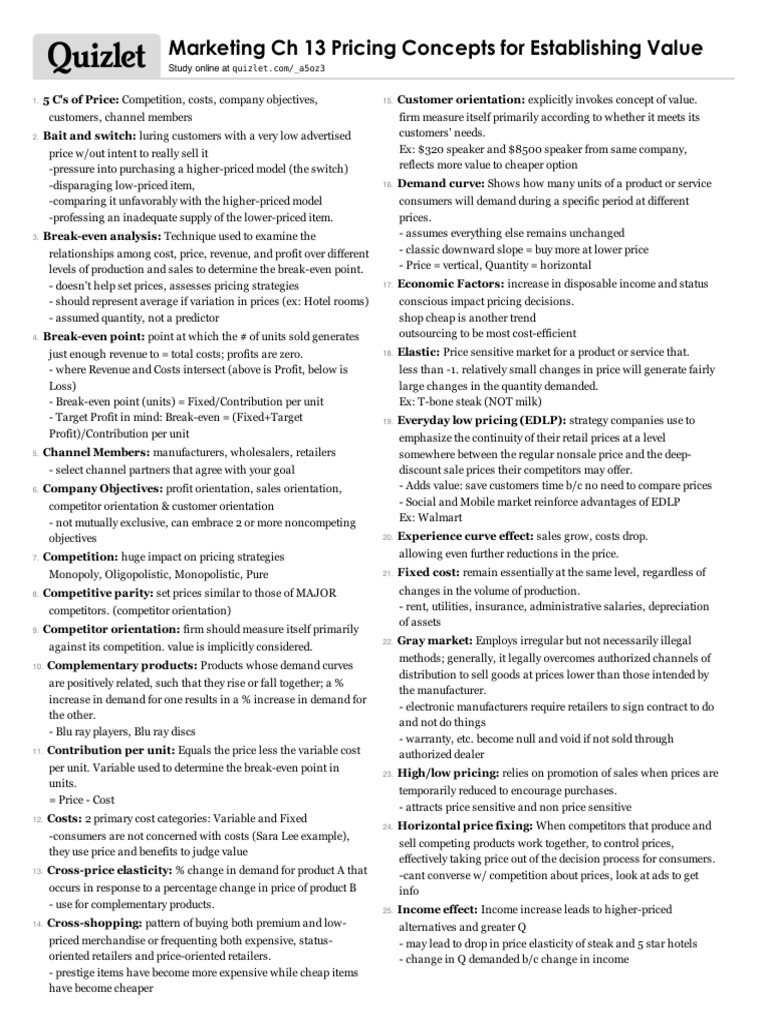 Pricing Strategies for Value Creation | PDF | Profit (Economics) | Demand