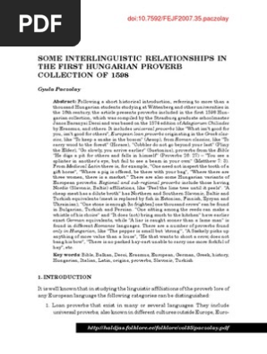 Paczolay Pdf Hungary German Language