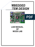 Embedded System Design: Lab Manual OF Mces Lab