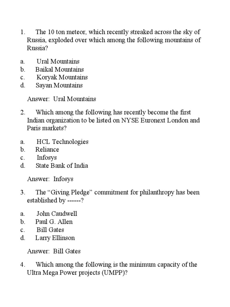 Current Affairs Quiz Questions 2025 | PDF