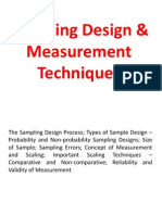 Sampling Design & Measurement Techniques