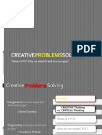 Creative Problems Solving - ToOLS & TECHNIQUES (A)