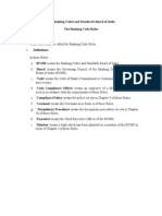 The Banking Codes and Standards Board of India The Banking Code Rules Title
