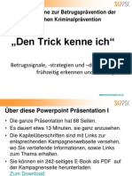 Präsentation: "Den Trick Kenne Ich" Die Anti-Betrugskampagne Der SKP