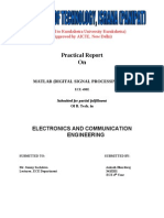 Practical Report On: Electronics and Communication Engineering