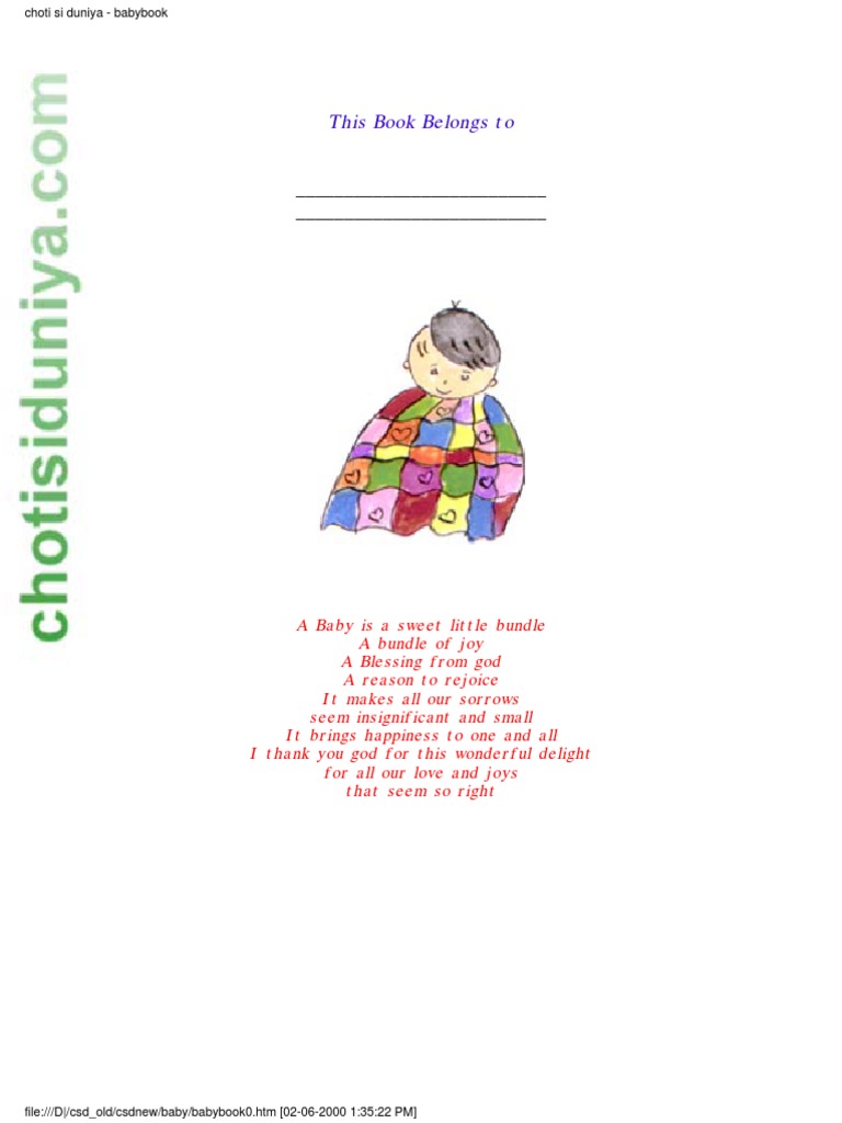 Baby Care Book | PDF