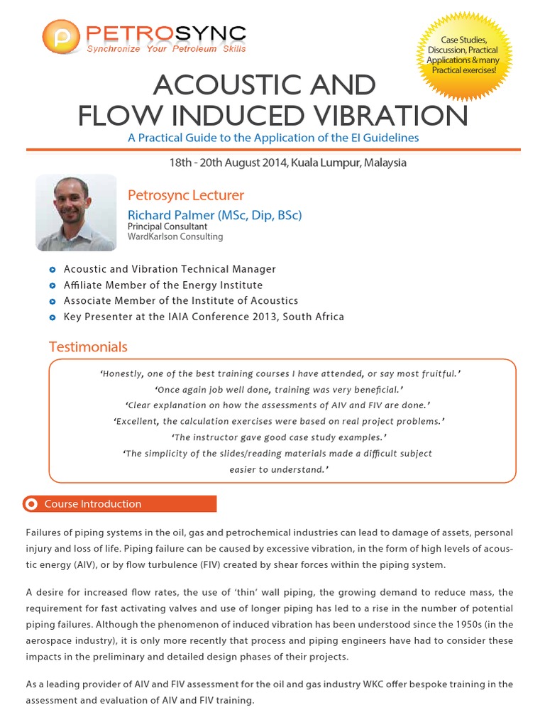 Acoustic And Flow Induced Vibration Pdf Payments Credit Card