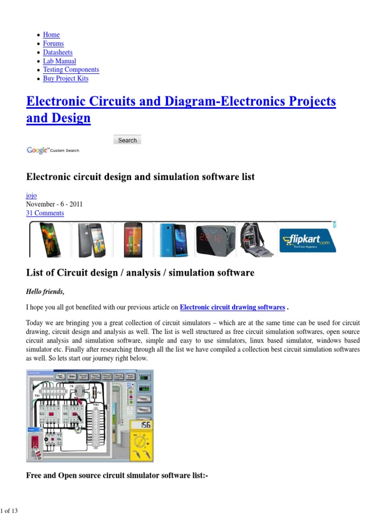 Free Circuit Simulator-Circuit Design and Simulation Software List ...