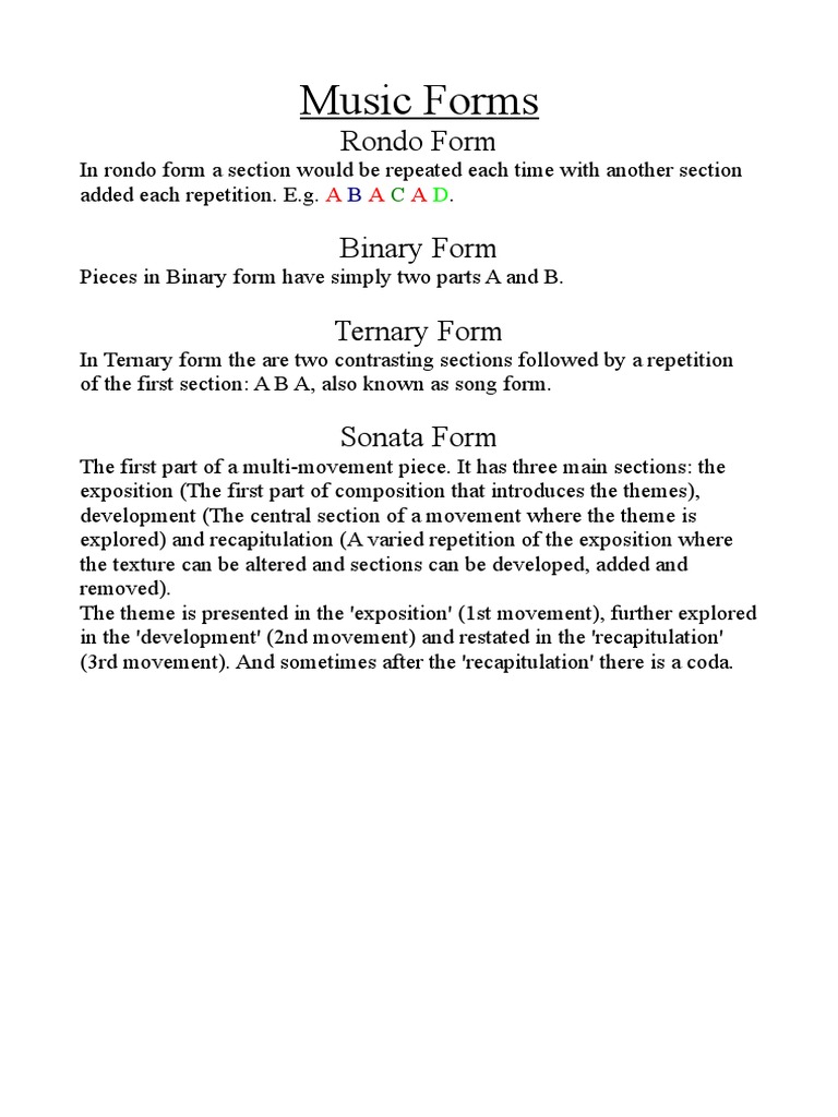 Understanding Rondo Music Form | PDF