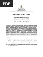 Edital - Lista de Espera - SiSU UFC 2014 - Final
