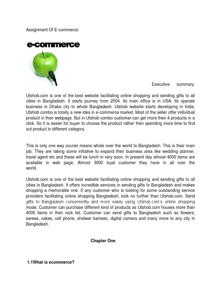 Assignment of E-Commerce | PDF | E Commerce | Auction
