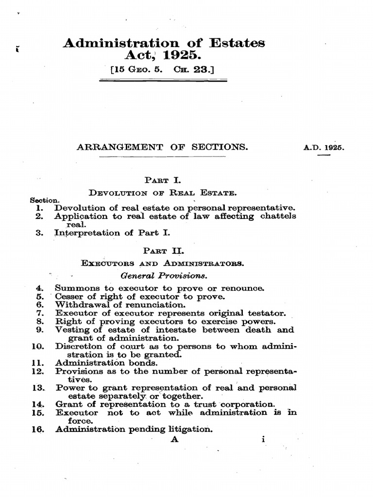 Administration of Estates PDF