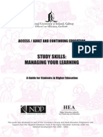 Study Skills at NUI--GALWAY Managing Your Learning - National University of Ireland