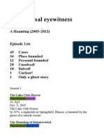 Paranormal Eyewitness Accounts