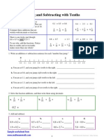 Decimals 1 Adding Subtracting With Tenths