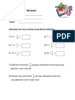 Worksheet Pecahan