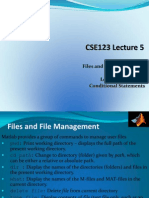 Files and File Management Scripts Logical Operations Conditional Statements