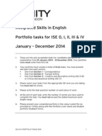 Portfolio Tasks (ISE 0 - IV) 2014 PDF