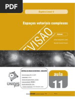 4419902 Algebra Linear II Aula 11 622 Espacos Vetoriais Complexos
