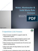 Water, Wastewater and Solid Waste Rate Increases