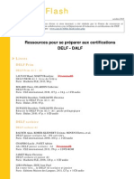 Biblio Flash Ressources de Preparation Aux Certifications Delf Dalf