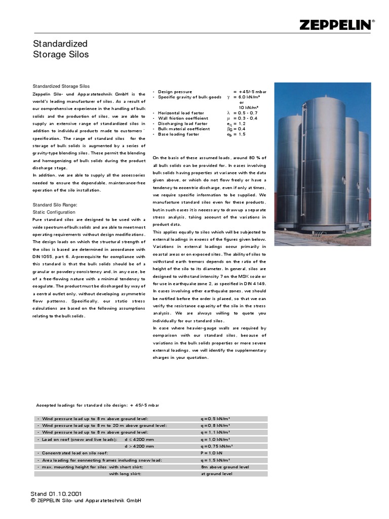 01 Silo Catalogue | PDF | Solid | Stress (Mechanics)