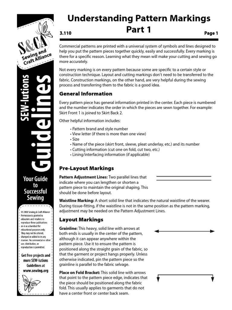 Pattern Markings Part1 | PDF | Home & Garden