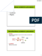 Decarboxidarea Piruvatului Ciclul Krebs