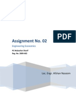 Assignment No. 02: Engineering Economics