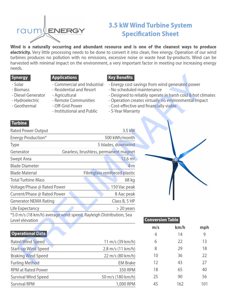 3.5kW Spec Sheet ( Data) Wind Power Power Inverter Free 30day