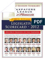 2012 Taxpayers League of Minnesota Scorecard 