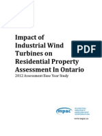 Impact of Industrial Wind Turbines On Residential Property Assessment in Ontario