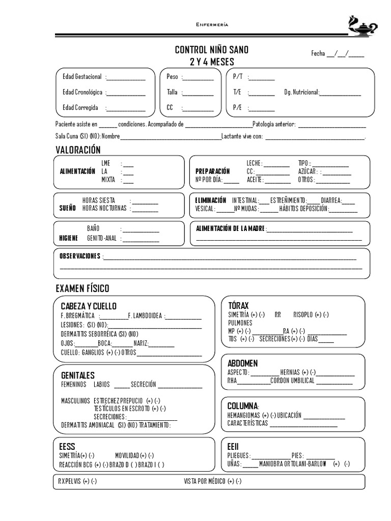 Form CNS 2 y 4 Meses | PDF | Amamantamiento | Especialidades Medicas