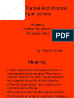 Types of Formal and Informal Organizations