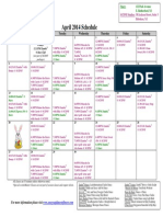 SCDNF April 2014 Schedule