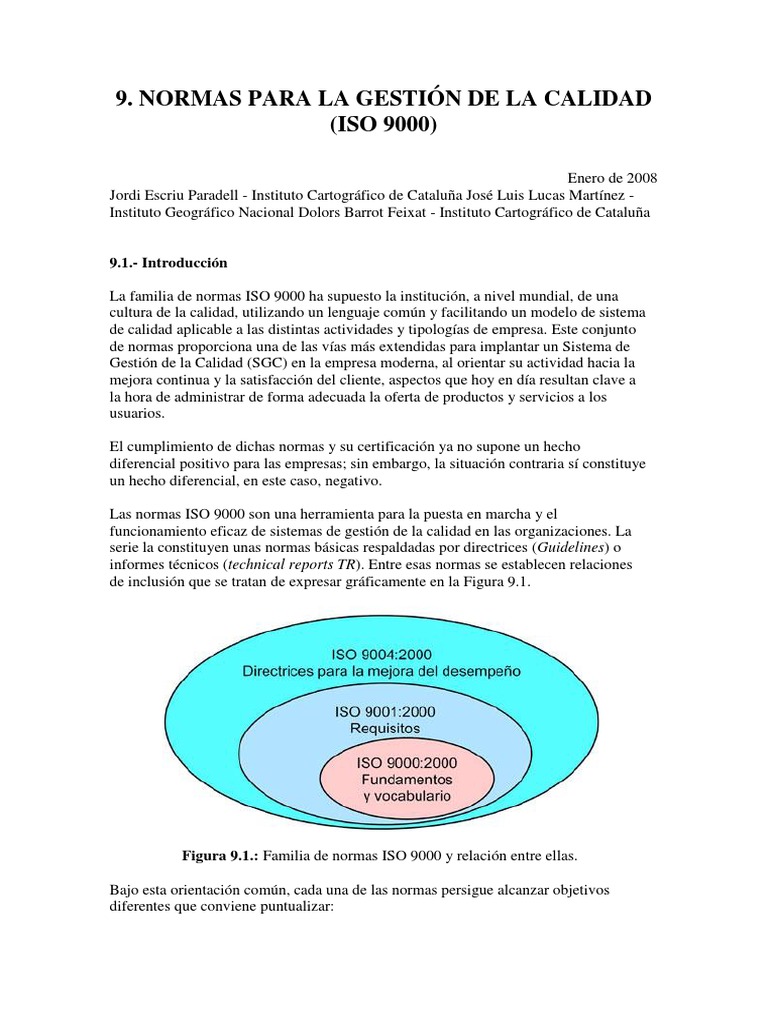 Gestión de Calidad según ISO 9000 | PDF | Gestión de la calidad ...