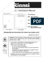 Water Heater Rinnai 3237 Installation Manual