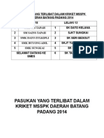 Jadual Pertandingan Msspk Kriket Di Smk Sungkai 2014 (1)