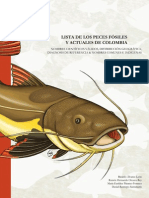 Lista de Los Peces Fósiles y Actuales de Colombia, Nombres Científicos Válidos, Distribución Geográfica, Diagnosis de Referencia & Nombres Comunes e Indígenas