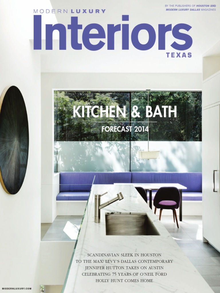 Modern Luxury Interiors Texas April 2014 PDF Dallas Interior Design