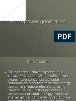 Solar Thermal Power Generation Systems