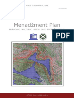 Menadzment Plan Prirodnog I Kulturno-Istorijskog Područja Kotora