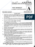 UPSC CAPF Previous Year Paper 2010 - General Ability